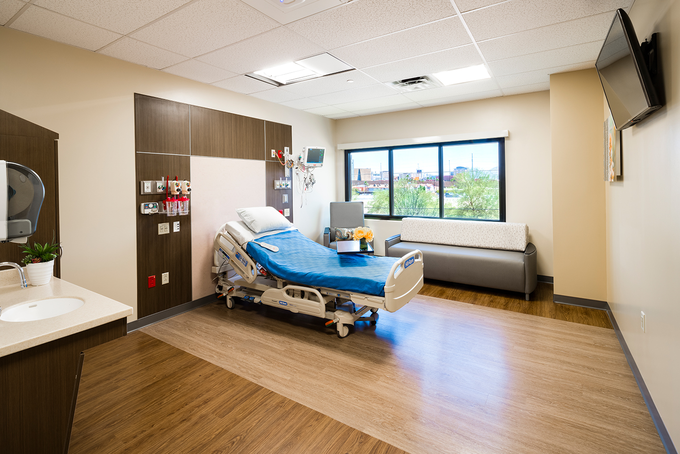 Valley Hospital patient room